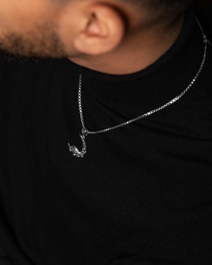 Nightfall Skull Crescent Necklace