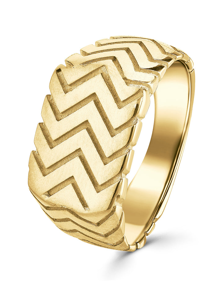 18k Gold Plated OCEAN WAVES RING Sterling Silver 925K