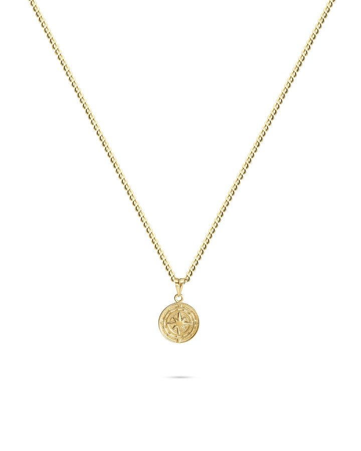 18K Gold Plated Compass Necklace