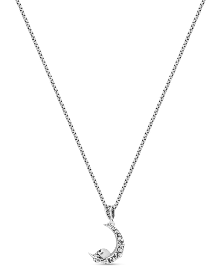 Nightfall Skull Crescent Necklace