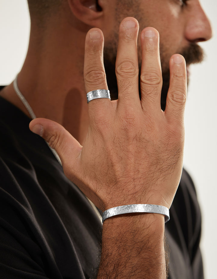 Platinum Plated Free Size Ring Sterling Silver 925K